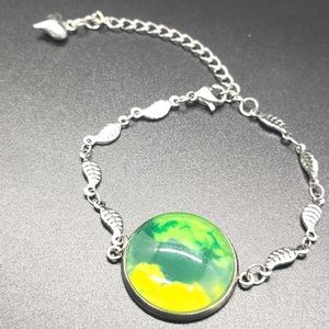 Leaf Benzel Green & Yellow Bracelet